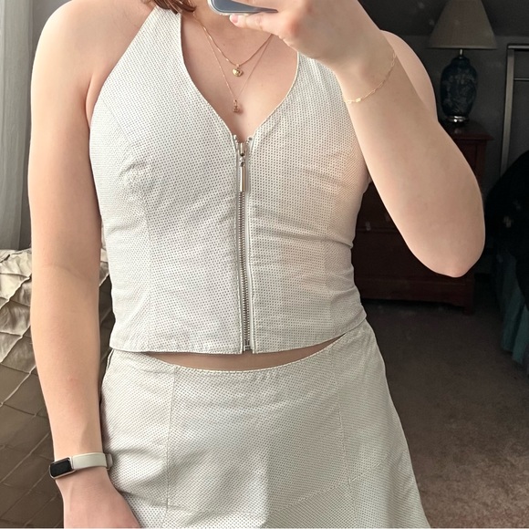 Vintage Y2K Wilsons Leather White 2 Piece Matching Set - Picture 13 of 14